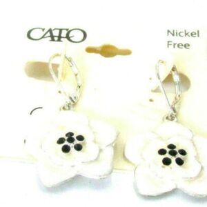 Womens Cato Delicate Enamel Flower Earrings